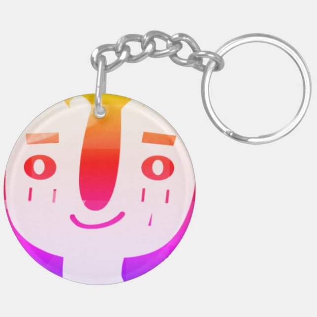  Monday morning happy face Keychain (Back Right)