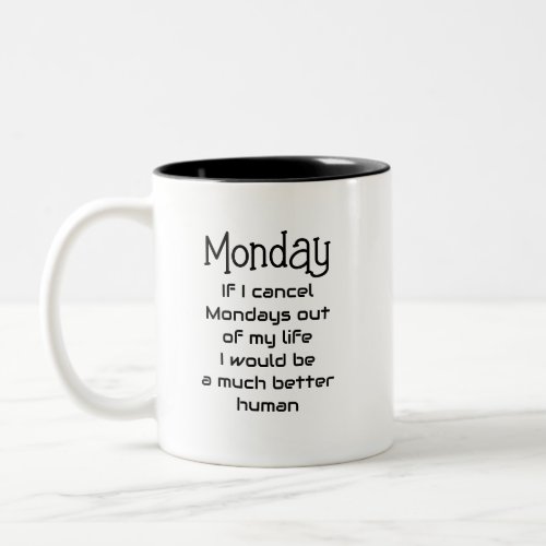 Monday Morning Two Toned Ceramic Coffee Cup