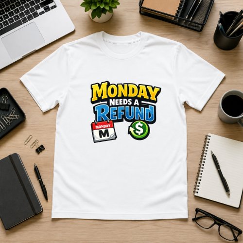 Monday Needs a Refund Office business Humor T-Shirt