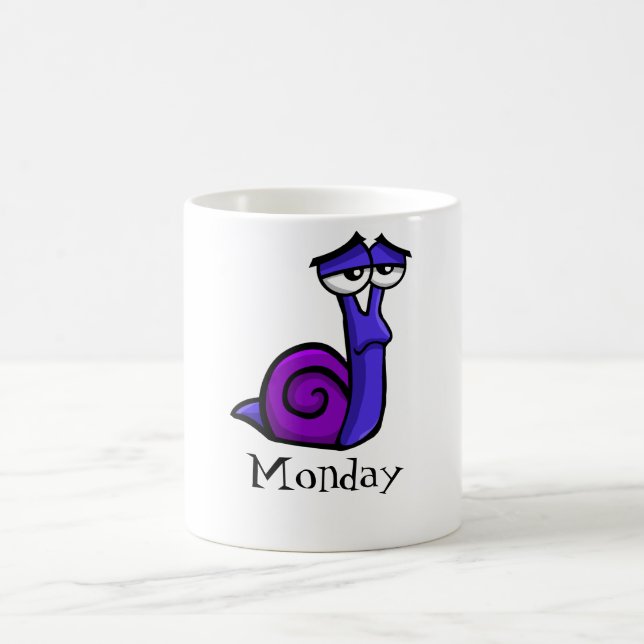 Monday Sad Snail Coffee Mug (Center)