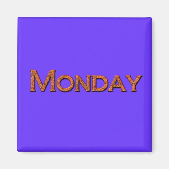 Monday Teaching or Memory Aid Magnet (Front)