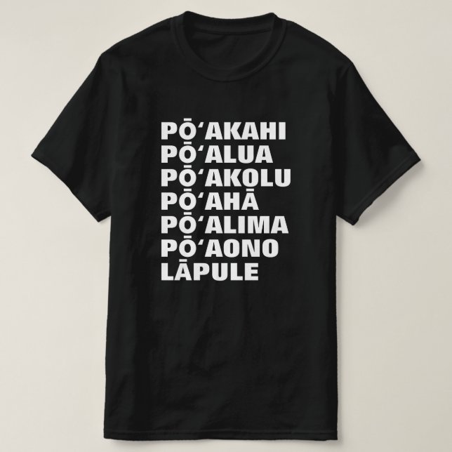 Monday to Sunday in Hawaiian T-Shirt (Design Front)