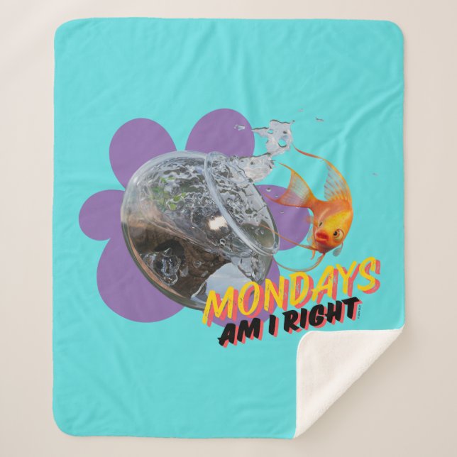 Mondays, Am I Right? Sherpa Blanket (Front)