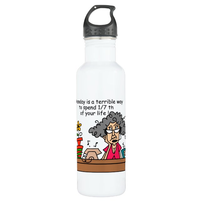 Mondays Humor Water Bottle (Front)