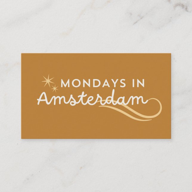 Mondays in amasterdam business card (Front)