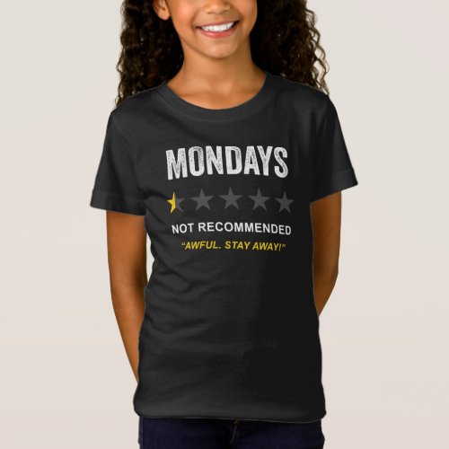 Mondays â Not Recommended Funny Clean Humor  T_Shirt