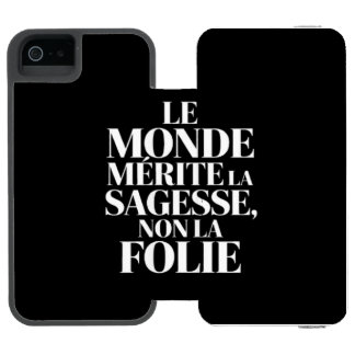 Monde sans stabilité iPhone SE/5/5s wallet case