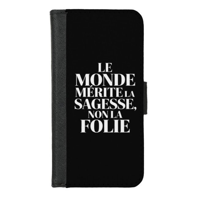 Monde sans stabilité iPhone wallet case (Front)