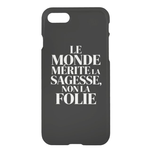 Monde sans stabilité uncommon iPhone case (Back)