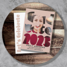 Mondern Simple Graduation Photo Rose Gold