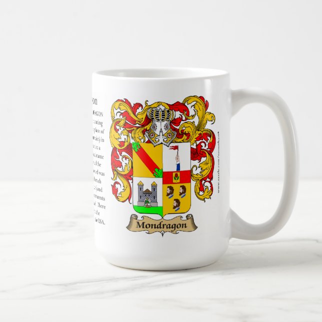 Mondragon, the Origin, the Meaning and the Crest Coffee Mug (Right)