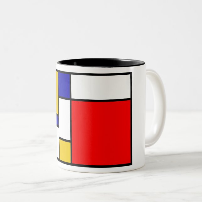 Mondrian 2 Two-Tone coffee mug (Front Right)
