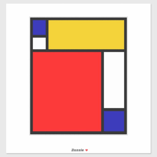 Mondrian 4 sticker (Sheet)