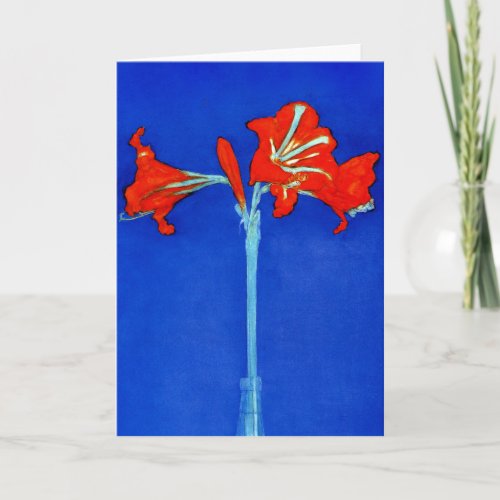 Mondrian Amaryllis Greeting Card