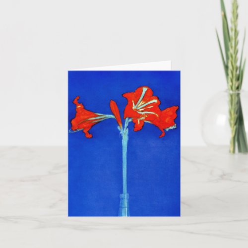 Mondrian Amaryllis Note Card