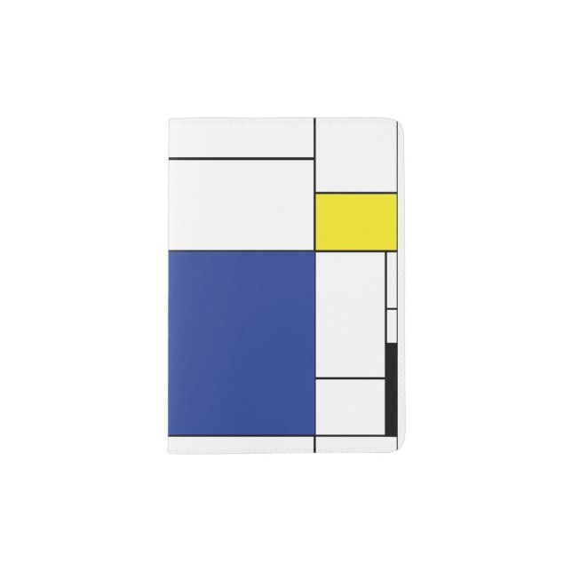 Mondrian Art Print Passport Holder (Front)
