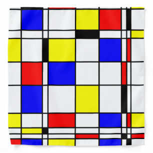 Mondrian art style bandana