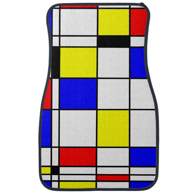 Mondrian art style car mat (Front)