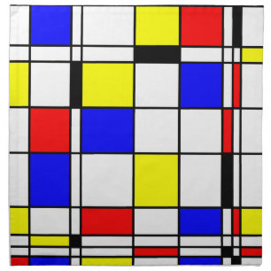 Mondrian art style napkin
