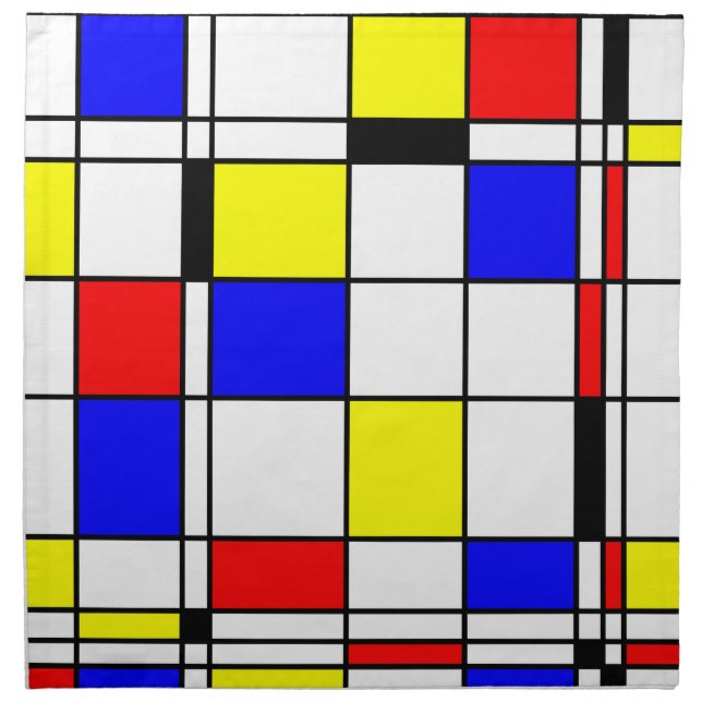 Mondrian art style napkin (Front)
