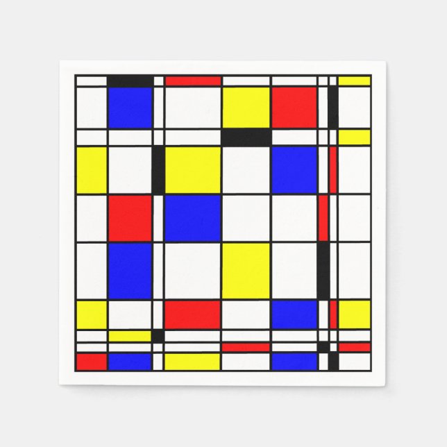 Mondrian art style napkins (Front)