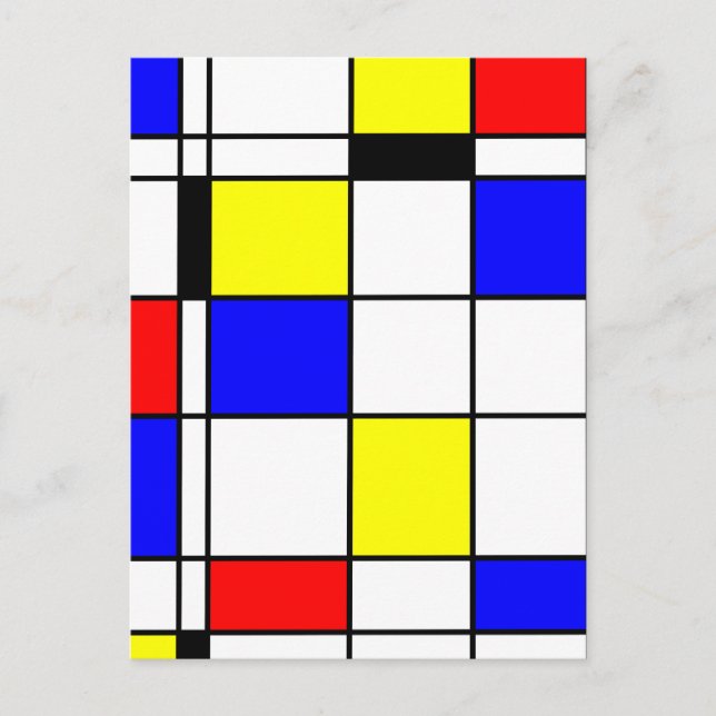 Mondrian art style postcard (Front)