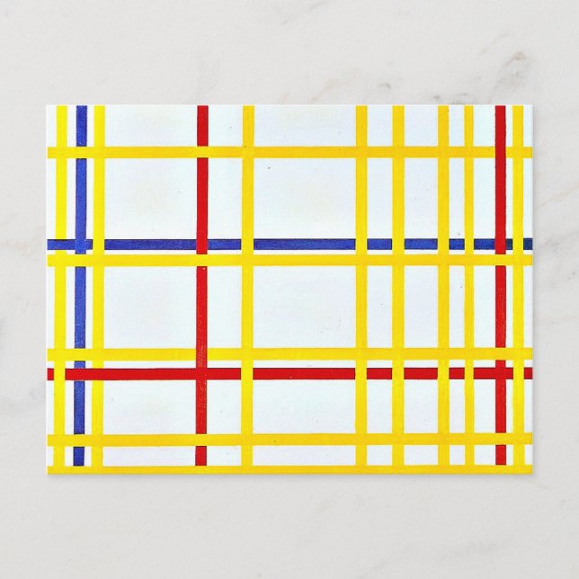 Mondrian artwork, New York City I Postcard (Front)