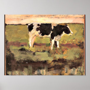 Mondrian - Black and White Heifer, 1904, Poster