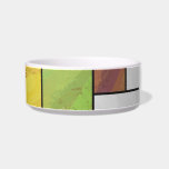 Mondrian Brown Yellow Green Print Bowl<br><div class="desc">Mondrian Brown,  Yellow,  and Green gifts and accessories feature our textured Piet Mondrian inspired art with our unique signature texture and colors in geometric abstract patterns created by our talented artist and draftsman,  Kurt Keller.</div>