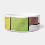 Mondrian Brown Yellow Green Print Bowl<br><div class="desc">Mondrian Brown,  Yellow,  and Green gifts and accessories feature our textured Piet Mondrian inspired art with our unique signature texture and colors in geometric abstract patterns created by our talented artist and draftsman,  Kurt Keller.</div>