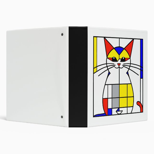 Mondrian cat 3 ring binder (Background)