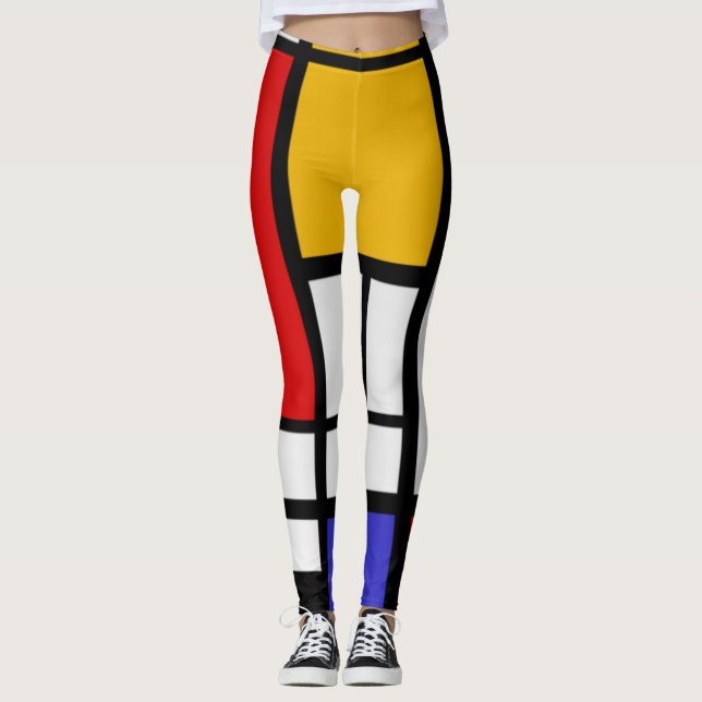 Mondrian Color Block Leggings (Front)