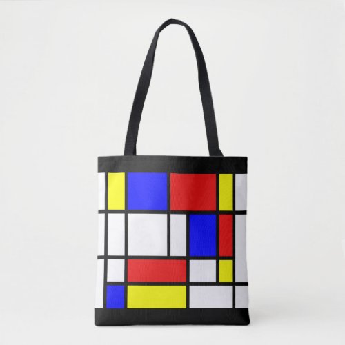 Mondrian _ Colors Tote Bag