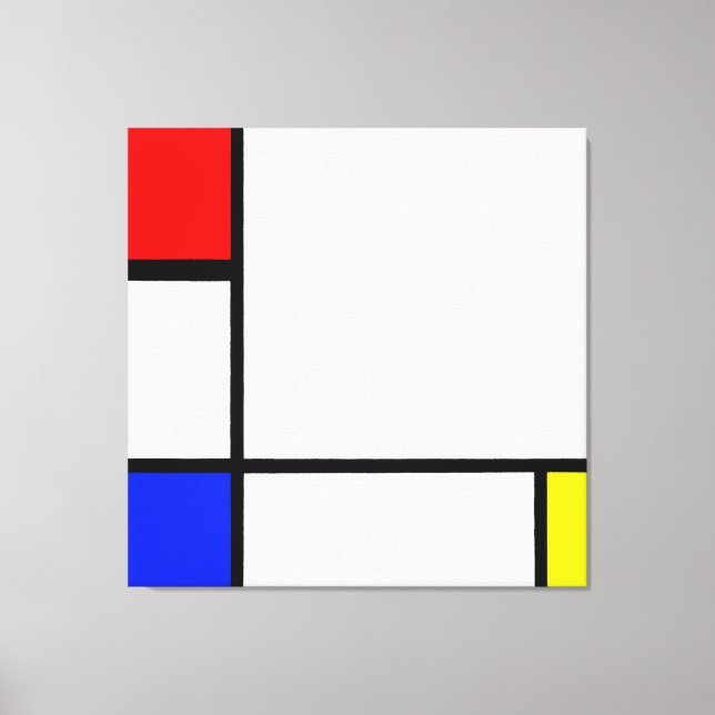 MONDRIAN - COMPOSITION IV with RED, BLUE & YELLOW  Canvas Print (Front)