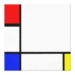 MONDRIAN - COMPOSITION IV with RED, BLUE &amp; YELLOW  Canvas Print