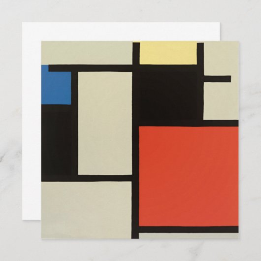 Mondrian Composition Modern Abstract Painting Art  (Front/Back)