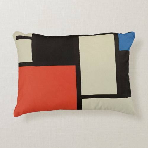 Mondrian Composition Modern Abstract Painting Art Accent Pillow