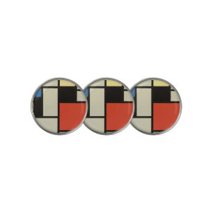Mondrian Composition Modern Abstract Painting Art Golf Ball Marker