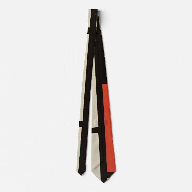 Mondrian Composition Modern Abstract Painting Art  Neck Tie (Back)