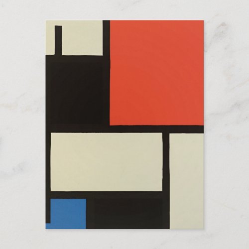 Mondrian Composition Modern Abstract Painting Art Postcard