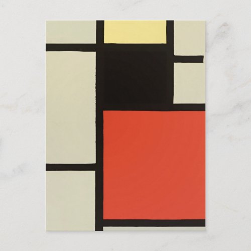 Mondrian Composition Modern Abstract Painting Art Postcard