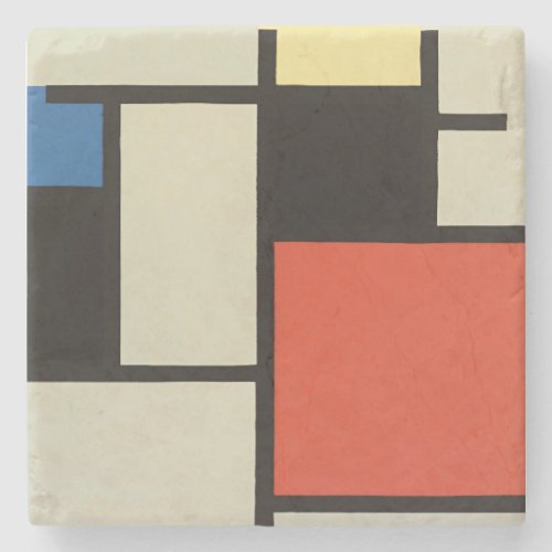 Mondrian Composition Modern Abstract Painting Art Stone Coaster