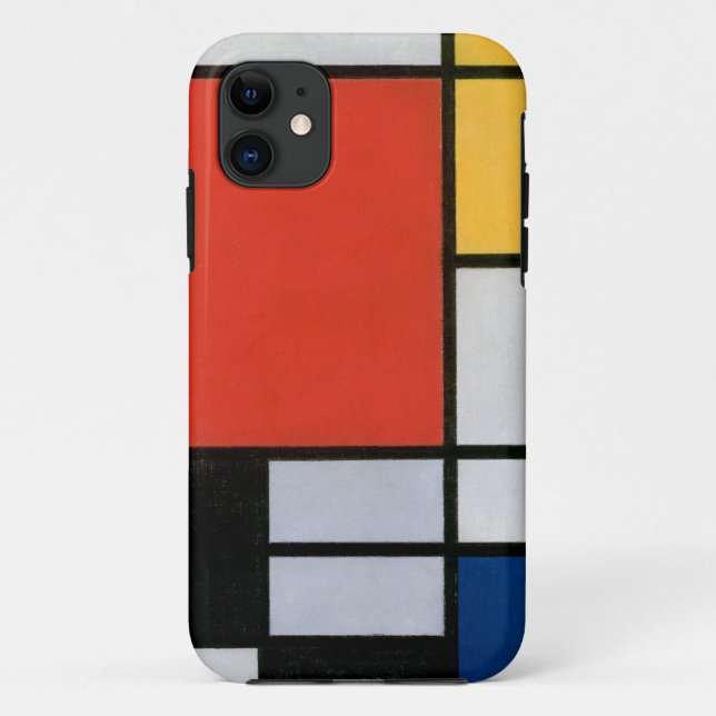 Mondrian Composition Red Yellow Blue Black  Case-Mate iPhone Case (Back)