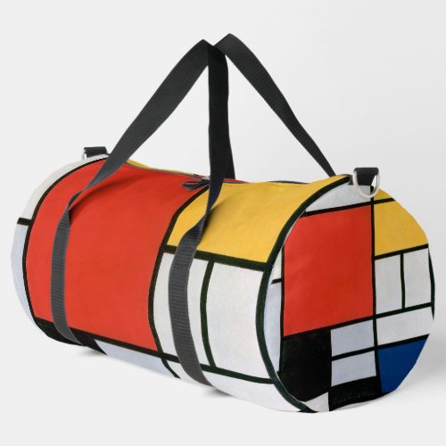 Mondrian Composition Red Yellow Blue Black  Duffle Bag