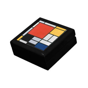 Mondrian Composition Red Yellow Blue Black Gift Box