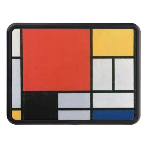 Mondrian Composition Red Yellow Blue Black  Hitch Cover
