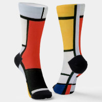 Mondrian Composition Red Yellow Blue Black