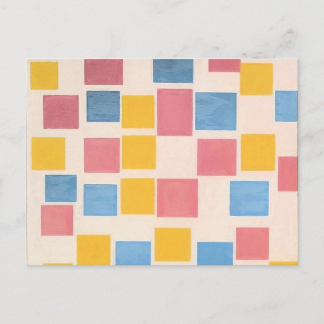 Mondrian - Composition with Color Fields Postcard (Front)