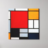 MONDRIAN - COMPOSITION WITH LARGE RED PLANE - 1921 CANVAS PRINT