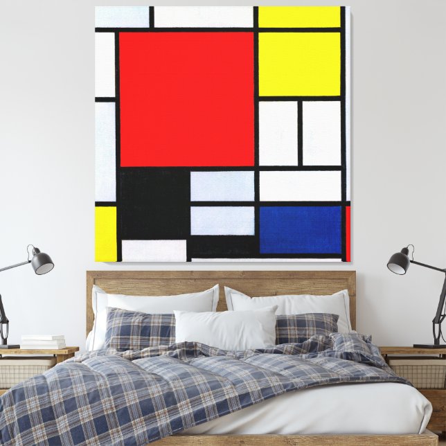 MONDRIAN - COMPOSITION WITH LARGE RED PLANE - 1921 CANVAS PRINT